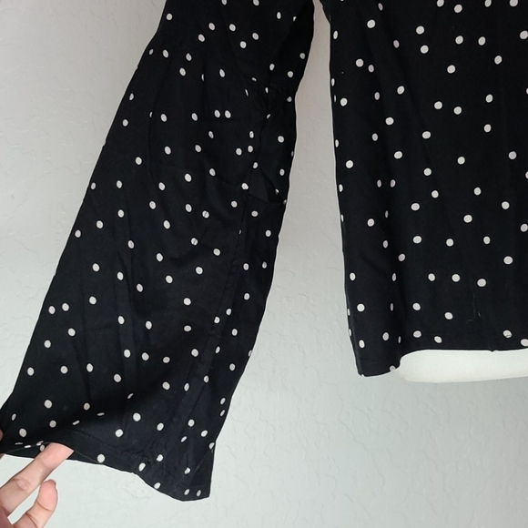 NWT Roxy black & white polka dot crop top small - Picture 4 of 10